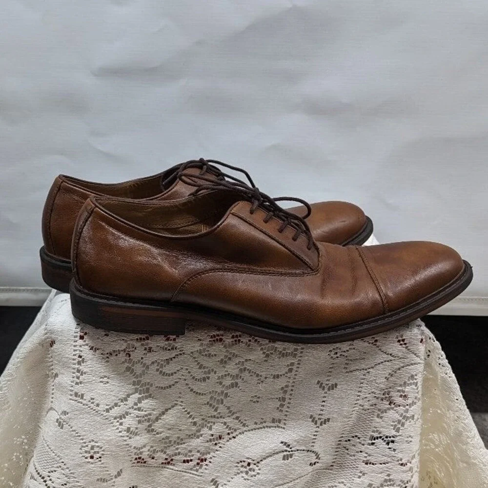 Quiet Luxury Business Casual Brown Oxford Dress‎ Shoes Men's 12 Goodfellow